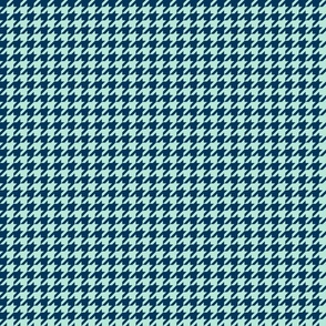 Houndstooth - Navy and Mint Green
