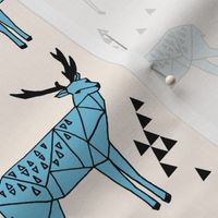 Geometric Deer - Champagne /  