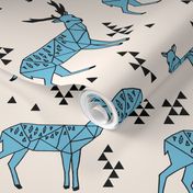 Geometric Deer - Champagne /  