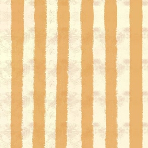 Seersucker Stripes Hand-Drawn Textured Classic Summer Beach Style - Mustard Yellow