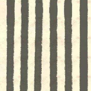 Seersucker Stripes Hand-Drawn Textured Classic Summer Beach Style - Black