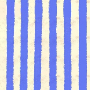 Seersucker Stripes Hand-Drawn Textured Classic Summer Beach Style - Royal Blue