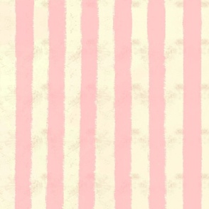 Seersucker Stripes Hand-Drawn Textured Classic Summer Beach Style - Light Pink