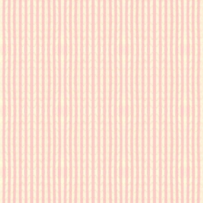 Micro Seersucker Stripes Hand-Drawn Textured Classic Summer Beach Style - Light Pink