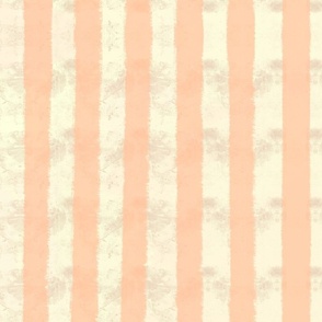 Seersucker Stripes Hand-Drawn Textured Classic Summer Beach Style - Peach Fuzz