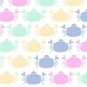 Cute Pastel Polka Dot Crabs