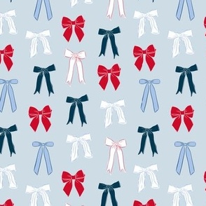 6x6 Fourth of July Red, blue, white bows