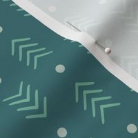 Medium | Boho Arrows | Twilight Teal & Mint Green