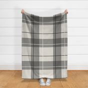 JUMBO // Wild Berry Picnic Plaid // PNW Forest // Blackberry Picking // Woodland Elegant // Vintage Modern // Charcoal Black // Neutral Beige