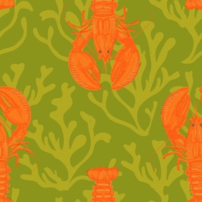 Jolly Lobster _ Green background