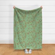 painted acrylic abstract brushstroke textured camo - Sage Brown Green