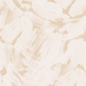 painted acrylic abstract brushstroke textured camo - White on Cardboard Beige