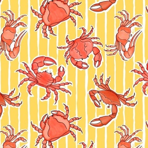 Cutesy Crabs and Yellow Stripes