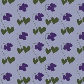 Violets on Purple 