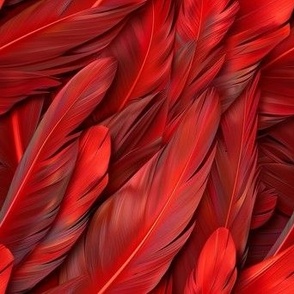 red feathers
