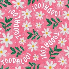 Large Scale Toodaloo! Daisy Flowers on Pink