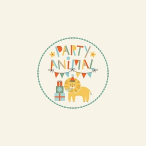 Party Animal Panel T-shirt Graphic Round