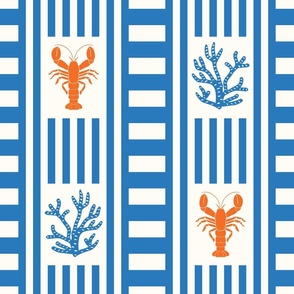 Lobster Prep Bold Royal Blue Stripes