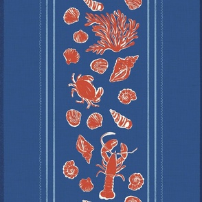 Crustacean Core Navy & Red Stripe - Large Scale