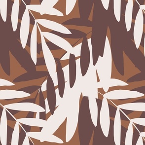 leaf design on brown background