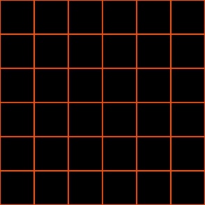 grid lines_3 inch square tiles_poppy on black