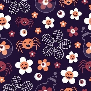 floral halloween doodles