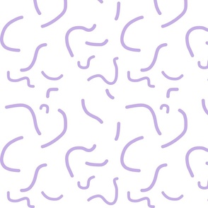 Lilac Wiggly Line Confetti