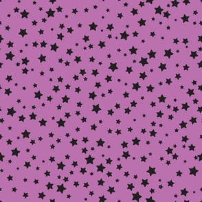 small scattered stars / black on purple