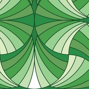 Green Scallop Art Deco