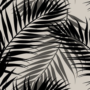 Paradise Palms - Black/Agreeable Gray Wallpaper