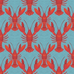 Lobsters in the waves - small