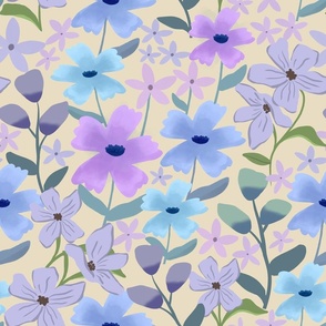Purple Floral - Forest Cuteness - Large Scale
