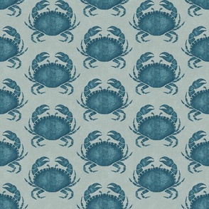 Crabs - large - midnight blue and stormy gray 