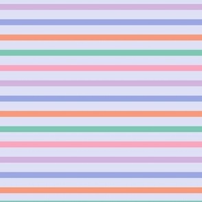 Multicolored horizontal stripes - Cool tones - Small scale