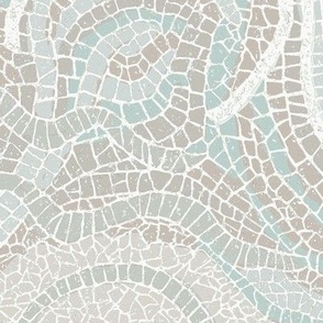 Sea Life Mosaic in neutral pastels
