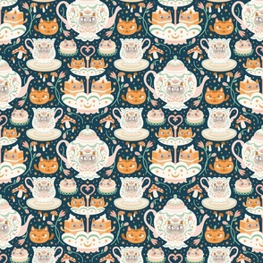 Fall Kittea Party Small in Teal
