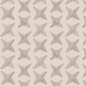 Painterly Geometric cross stitch x's in lavender