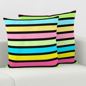 Bright Summer Stripe-coordinate, Summer, Safe Swim, Vivid, Colorful, Neon, Stripes