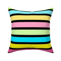 Bright Summer Stripe-coordinate, Summer, Safe Swim, Vivid, Colorful, Neon, Stripes