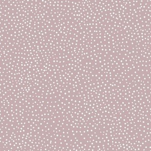 Vintage Tiny Dots 8x8 white dots on burnished lilac