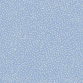 Vintage Tiny Dots 8x8 white dots on chambray blue