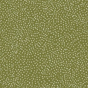 Vintage Tiny Dots 8x8 white dots on guacamole green