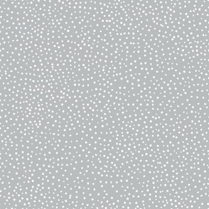 Vintage Tiny Dots 8x8 white dots on northern light grey