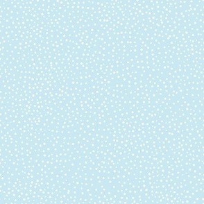 Vintage Tiny Dots 8x8 white dots on light saltwater blue