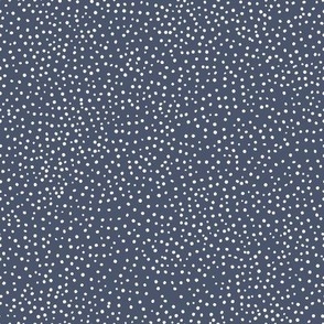 Vintage Tiny Dots 8x8 white dots on vintage indigo blue