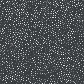 Vintage Tiny Dots 8x8 white dots on woodland grey
