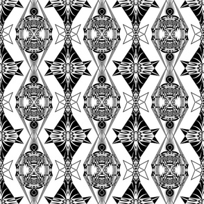 black and white modern geometric pattern art deco