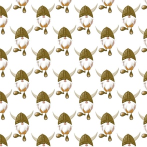 Norse the Gnomish Illustration Pattern on White