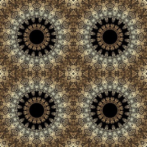 brown beige openwork lace ornament pattern on black  2 