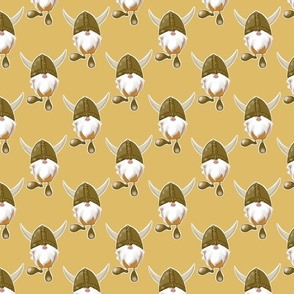 Norse the Gnomish Illustration Pattern on Yellow